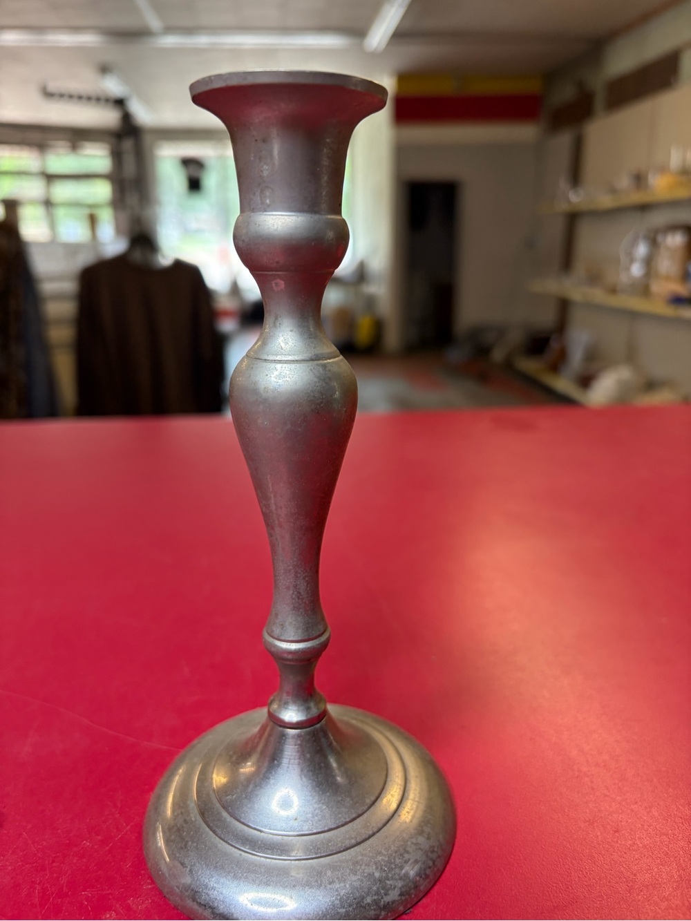 Classic Metal Candlestick Holder in Silver